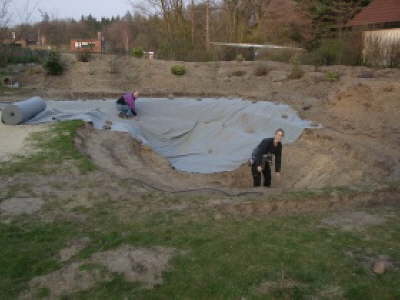 Vlies zum Schutz ihres Schwimmteich