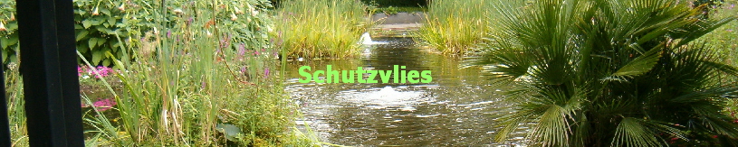 Schutzvlies fr den Schwimmteih